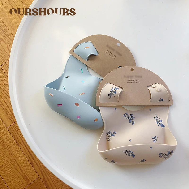 Waterproof Baby Bibs Silicone - 아기 Bibs Ins 스타일 인쇄 방수