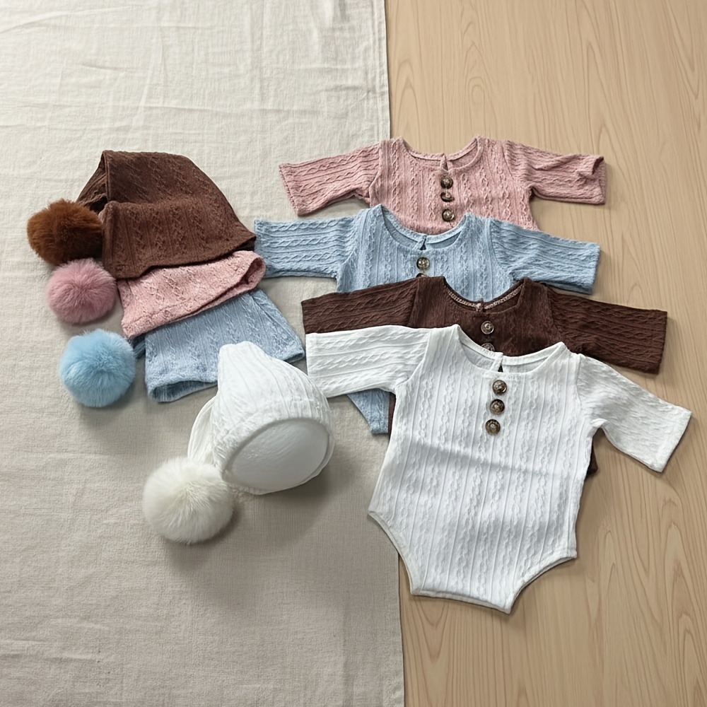 Infant Photography Props Outfit - 신생아 사진 소품 롬퍼 롱 테일