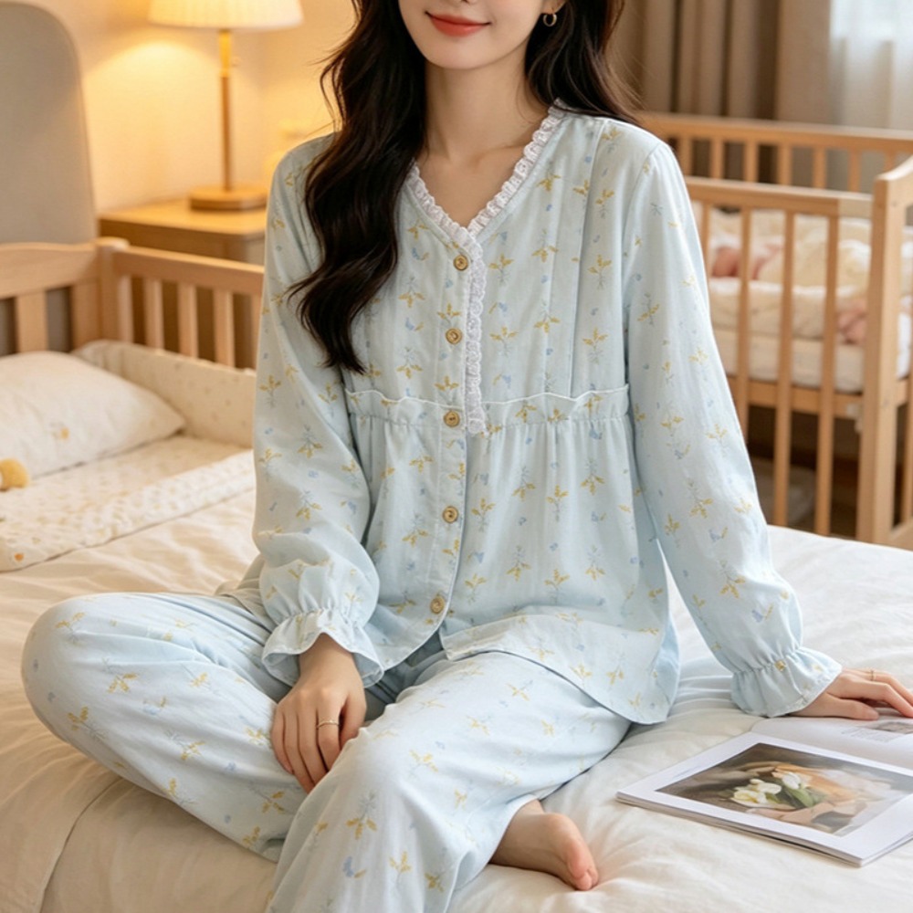 면 소재 임산부 의류 임산부 잠옷 봄 가을 긴팔 수유  - Maternity Wear 리뷰 및 가격