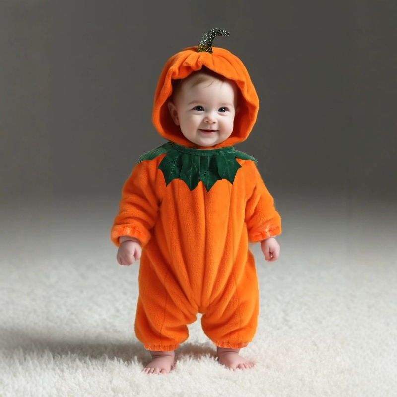 신생아 호박 모양 후드 롬퍼 할로윈 코스튬 점프수트 유 - Cotton Baby Onesies Zipper 리뷰 및 가격