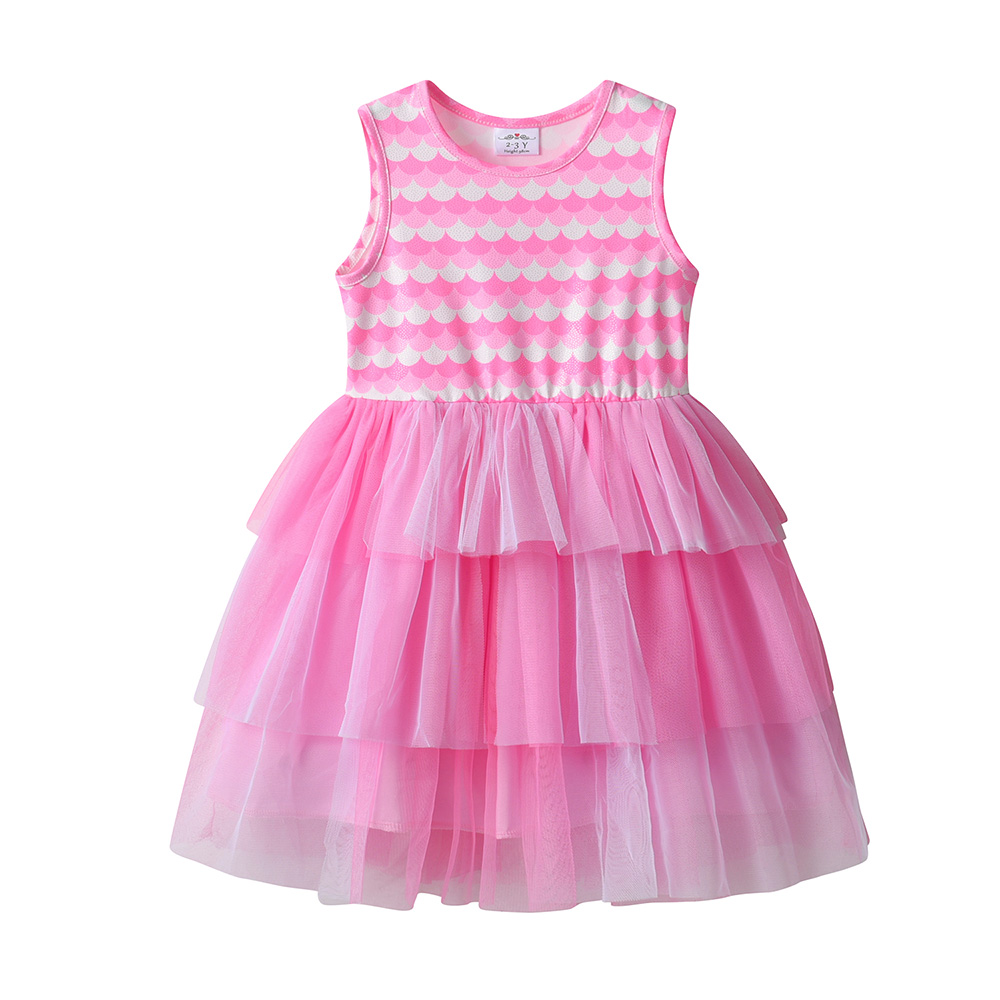 VIKITA 여자아이 민소매 인어 비늘 핑크 드레스 어 - Toddler Girl Tulle Party Dress 리뷰 및 가격