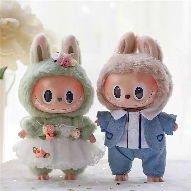 15 17cm 라부부 인형 웨딩 연인 드레스 의상 쉬폰 - Baby Clothes 리뷰 및 가격