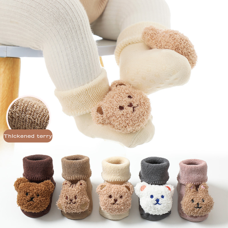 두꺼운 코랄 플리스 아기 양말 실리콘 바닥 미끄럼 방지 - Unisex Baby Socks Non Slip 리뷰 및 가격