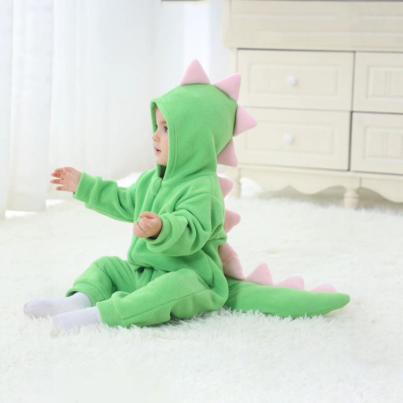 신생아용 녹색 공룡 후드 롬퍼 바디수트 점프수트 유아용 - Cotton Baby Onesies Zipper 리뷰 및 가격