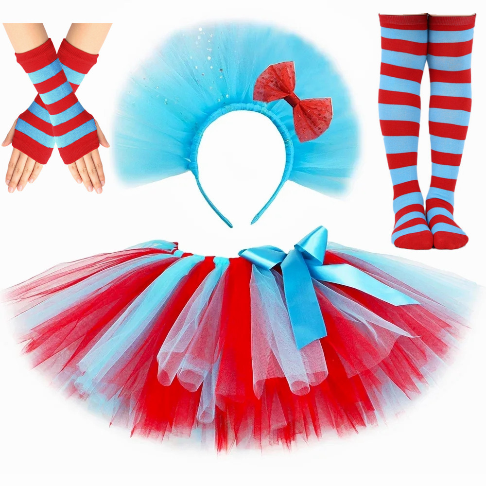 Thing 1 및 Thing 2 의상 어린이 투투스 레 - Toddler Girl Tulle Party Dress 리뷰 및 가격