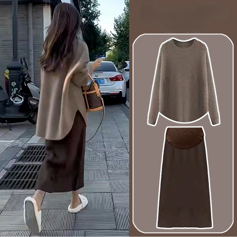 캐주얼 투피스 세트 임산부 의류, 가을 겨울 스웨터,  - Maternity Wear 리뷰 및 가격