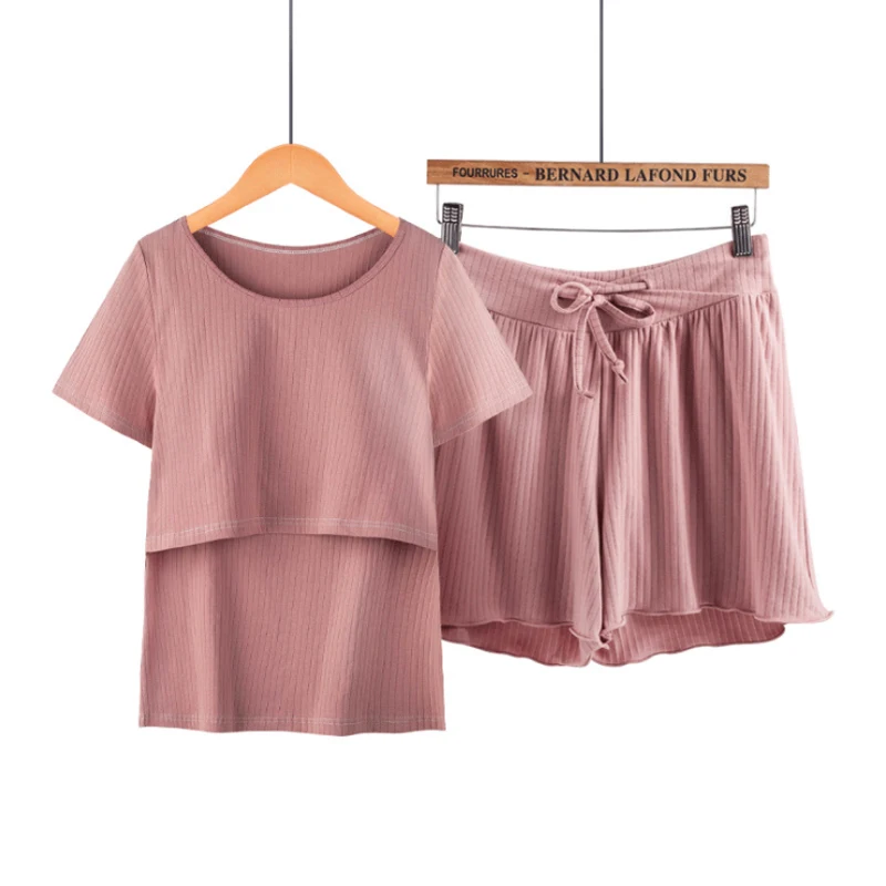 여름 출산 소프트 레이온 PJS 잠옷, 상향 리프트 모 - Maternity Wear 리뷰 및 가격