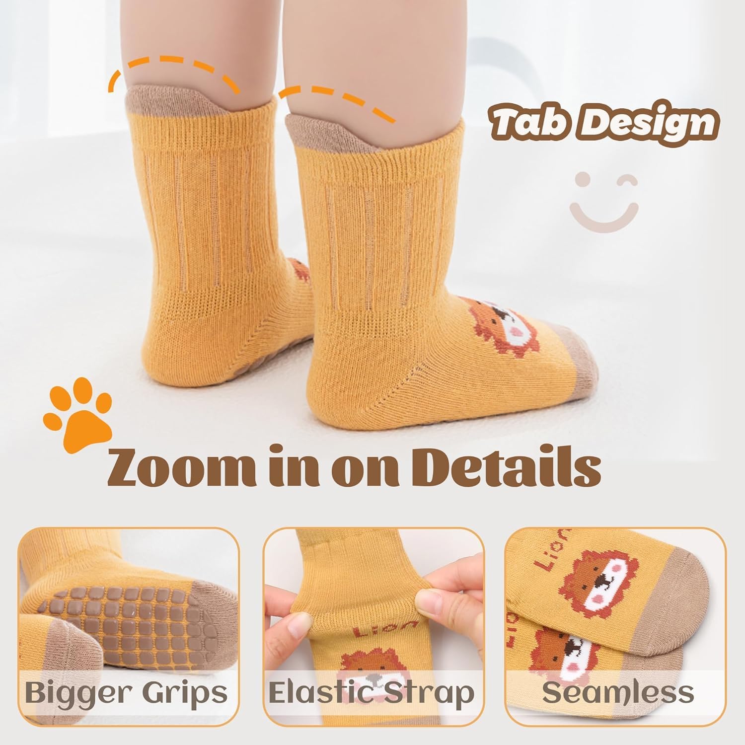 유아용 논슬립 양말, 만화 동물 귀여운 아기 그립 양말 - Unisex Baby Socks Non Slip 리뷰 및 가격