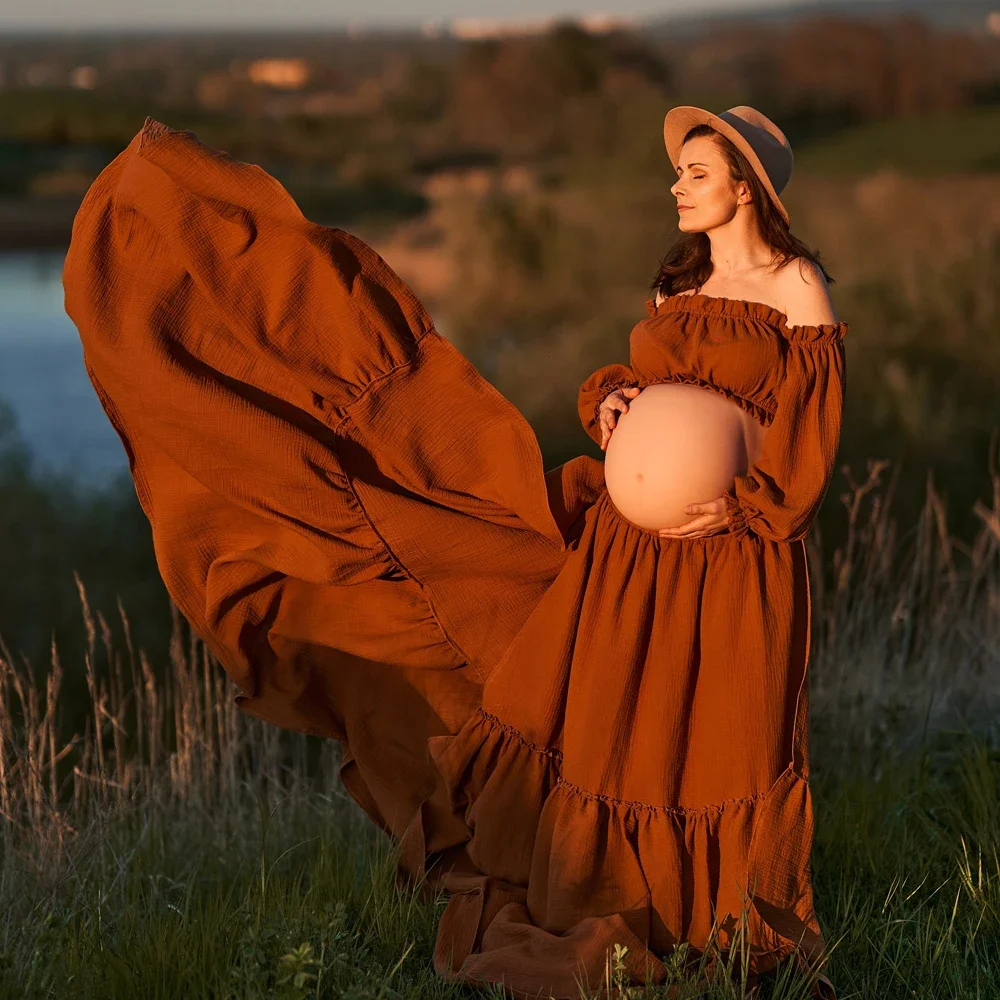 섹시한 오프 숄더 레트로 출산 사진 드레스 편안한 임신 - Maternity Wear 리뷰 및 가격