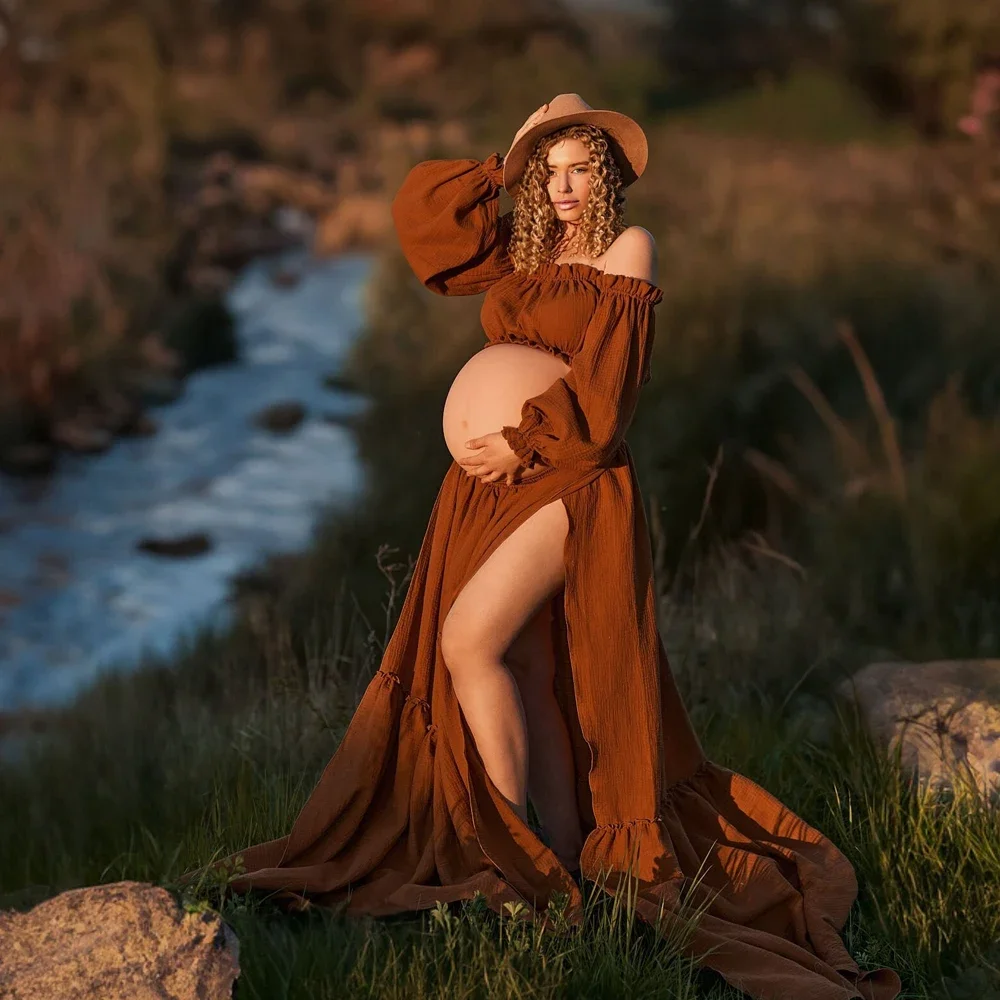 섹시한 오프 숄더 레트로 출산 사진 드레스 편안한 임신 - Maternity Wear 리뷰 및 가격