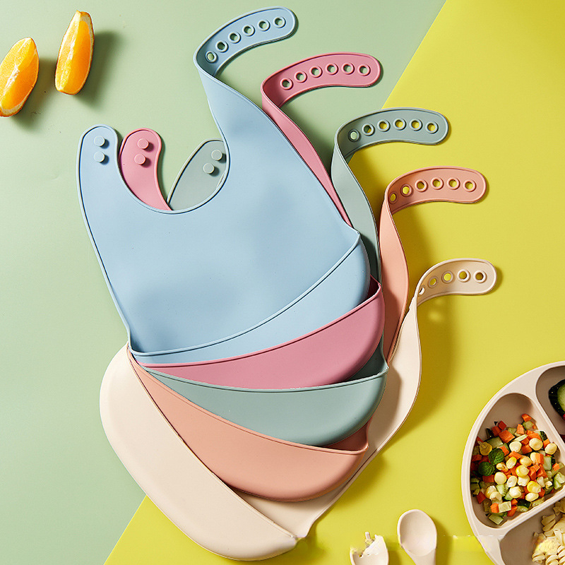 아기 실리콘 Bibs 아기 방수 턱받이 솔리드 컬러 6 - Waterproof Baby Bibs Silicone 리뷰 및 가격